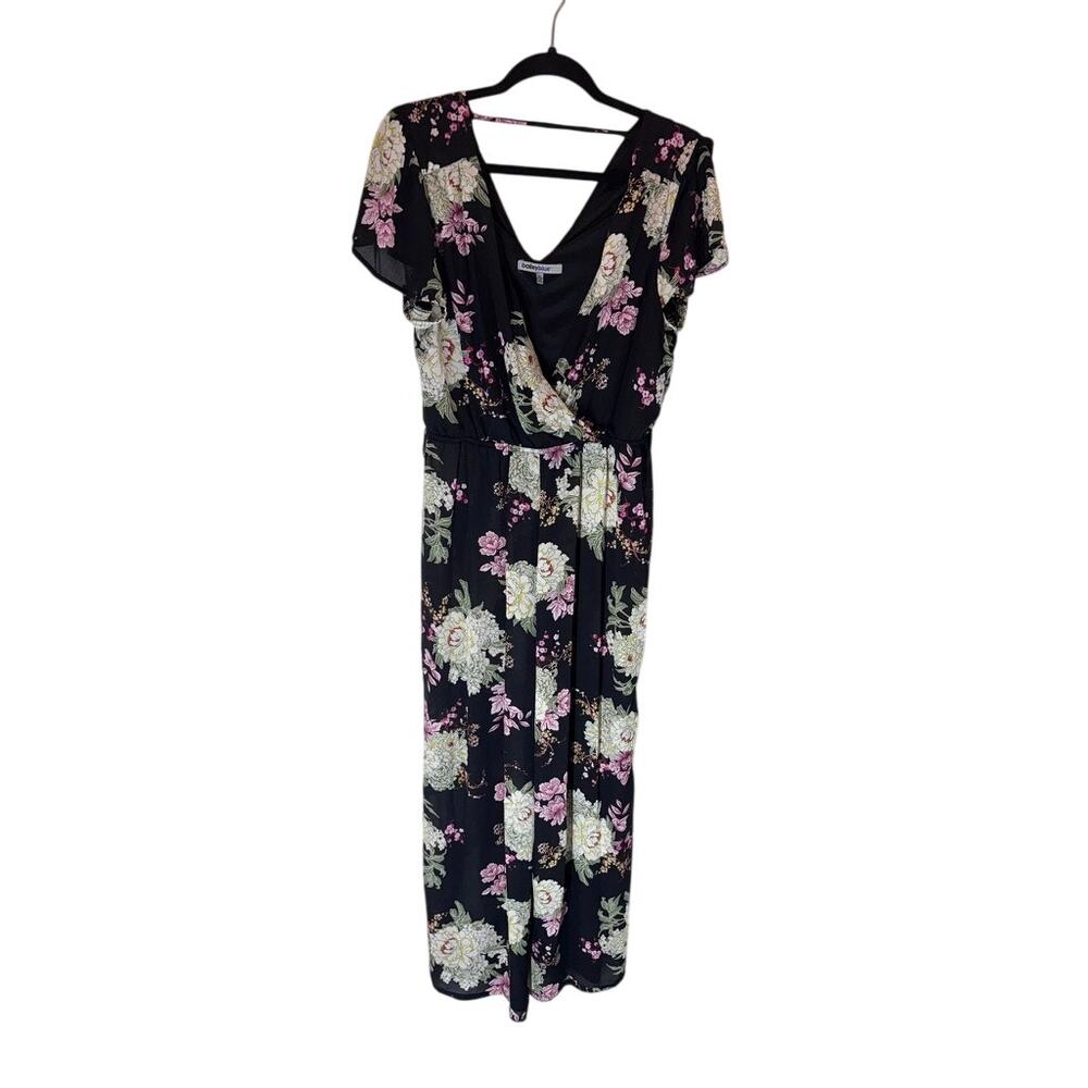Bailey Blue Size XL Floral Wide Leg Jumpsuit Sheer Pants whimsygoth